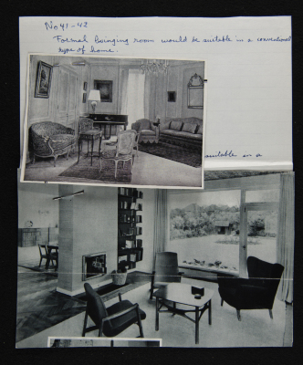 An Interior Design Practical Work by Nahil Bishara During her University Years, 1960-69
