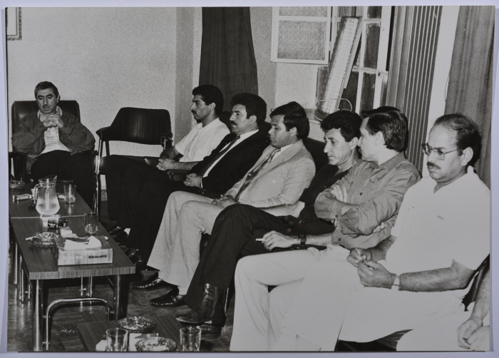 Ambassador of the Republic of Afghanistan and a Delegation from the Cuban Embassy Participating in Shahid Khaled Nazzal's Wake, Yarmouk Refugee Camp, June 1986