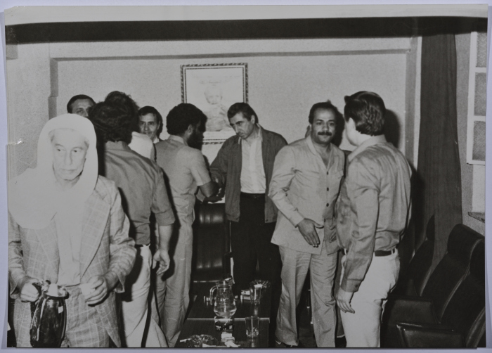 A Delegation from the Yemeni Embassy at Shahid Khaled Nazzal's Wake, Yarmouk Refugee Camp, June 1986
