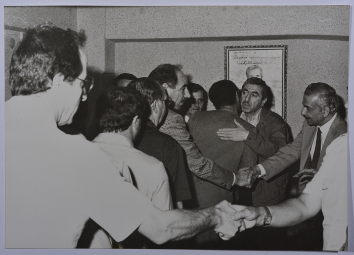 A Soviet Union Delegation at Shahid Khaled Nazzal's Wake, Yarmouk Refugee Camp, June 1986