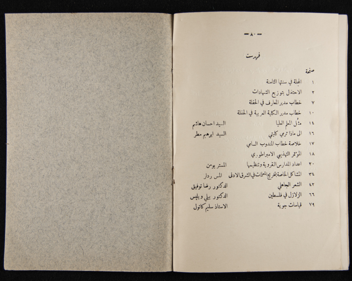 العدد الأول للسنة الثامنة من مجلة الكلية العربية 