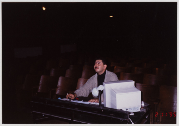Philip Andrew During his Theatre Lighting Workshop in al-Jamil Cinema, 1995