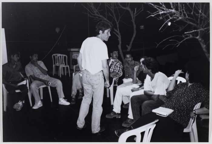 Philip Andrew During his Theatre Lighting Workshop in al-Jamil Cinema, 1995