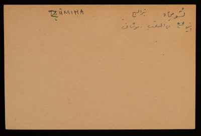 A Paper Clipping Documenting the Hebrew Spelling of Tsumiha, Bir al-Sabi