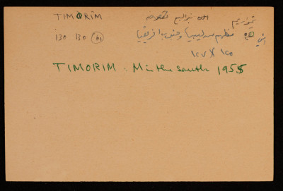 قصاصة توثق الإسم العبري لتيموليم في بئر السبع