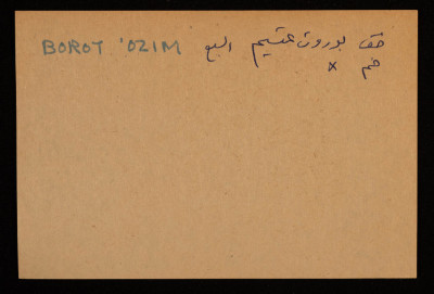 A Paper Clipping Documenting the Hebrew Spelling of Atsim Harbor, Bir al-Sabi