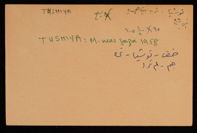 قصاصة توثق الإسم العبري لتوشيا في بئر السبع