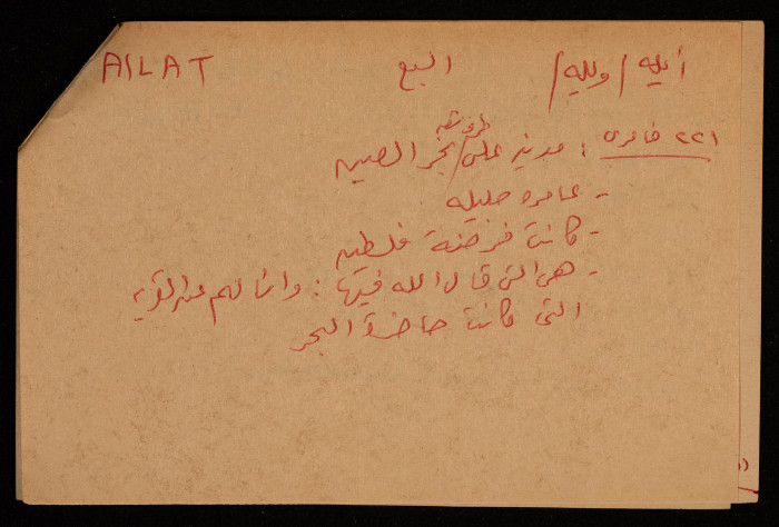 A Paper Clipping Documenting the Arabic Spelling of Ayla City