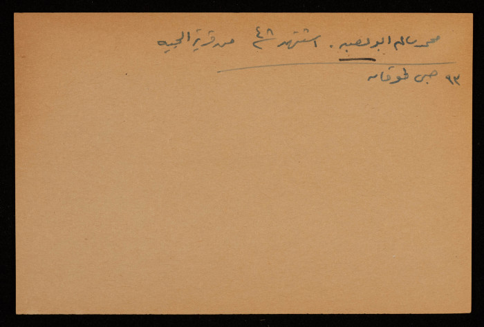 A Paper Clipping Documenting Information about the Shaheed Mohammad Salem abu Aṣbe from al-Jiyya Village
