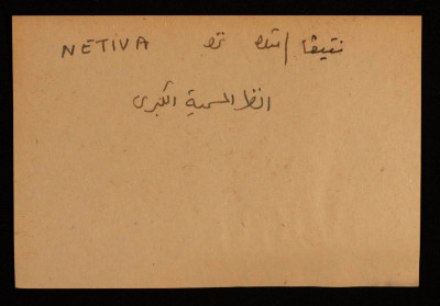 A Paper Clipping Documenting the Spelling of "Netiva", a Colony Established on the Depopulated Village of al-Masmiyya al-Kabira
