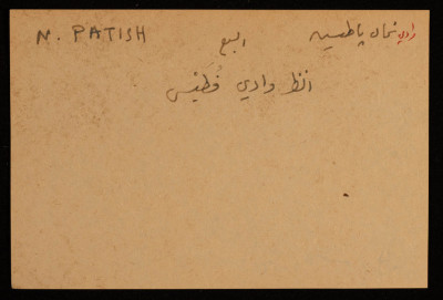 A Paper Clipping Documenting the Spelling of "Patish", a Valley in Bir al-Sabi
