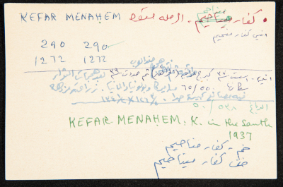 "Kefar Menahem", ʿĀdel az-Zawaty, a Paper Clipping
