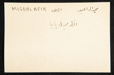 "Migdal Afik", ʿĀdel az-Zawaty, a Paper Clipping
