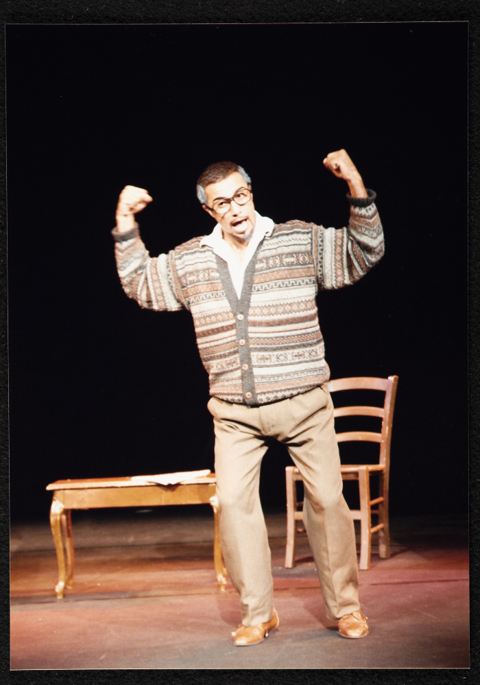 A Photograph of Hasan Taha During the Theatrical Performance 