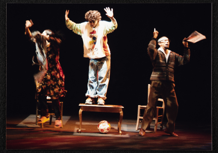 A Photograph of the Theatre Staff During the Theatrical Performance 