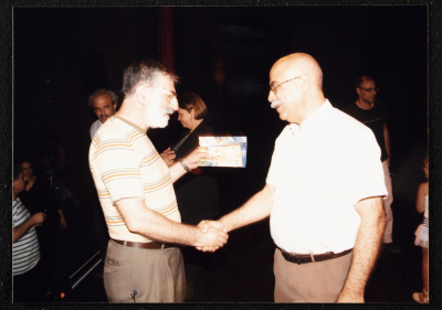 A Photograph of the Cast Party of al-Midan Theatre's Play 