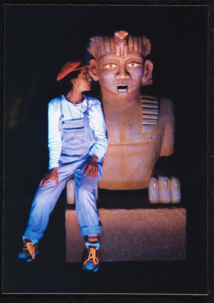 A Photograph of Actress Āmal Qays During the Theatrical Performance 