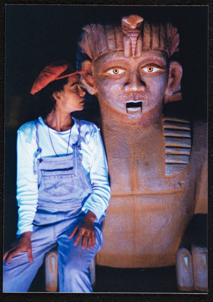 A Photograph of Actress Āmal Qays During the Theatrical Performance 