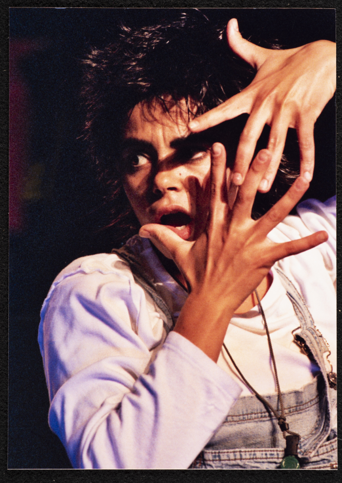 A Photograph of Actress Āmal Qays During the Theatrical Performance 