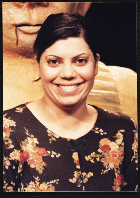 A Photograph of Ranin Bsharat During the Theatrical Performance 