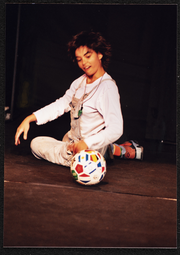 A Photograph of Actress Āmal Qays During the Theatrical Performance 