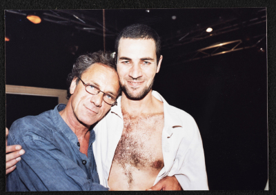 A Photograph of Ṣaleh Bakry with His Father Muhammad Bakry After the Theatrical Performance of "Junun"