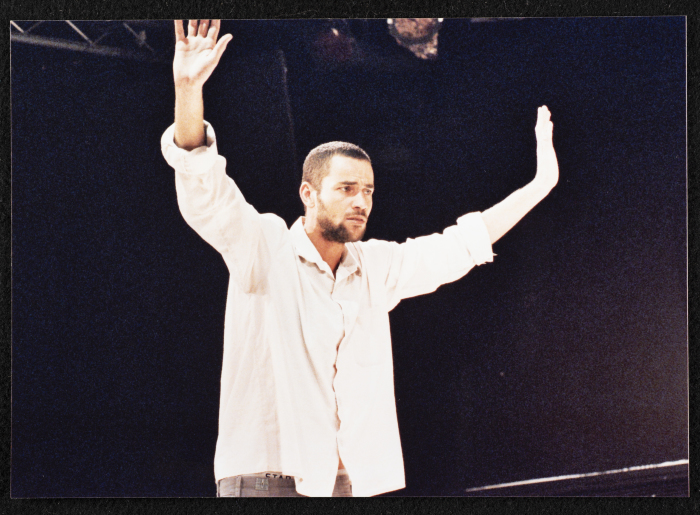 A Photograph of Actor Ṣaleh Bakry During the Theatrical Performance of 
