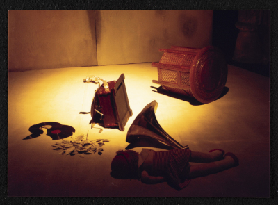 A Photograph of the Stage Where al-Midan Theatre Performed the "Ghuyum Fi Rihla Jabaleya" Play, 2005	