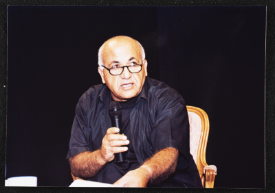 Salman Natour at the Memorial Service Held in Honour of Bushra Qaraman, 2002