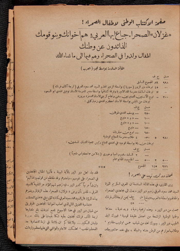 العدد 31 من مجلة العرب، 1 نيسان 1933