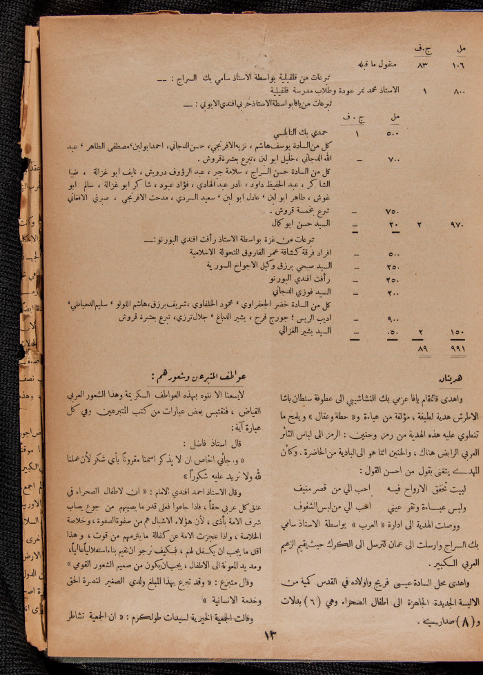 The 30th Issue of al-Arab Magazine, 25 March 1933 
