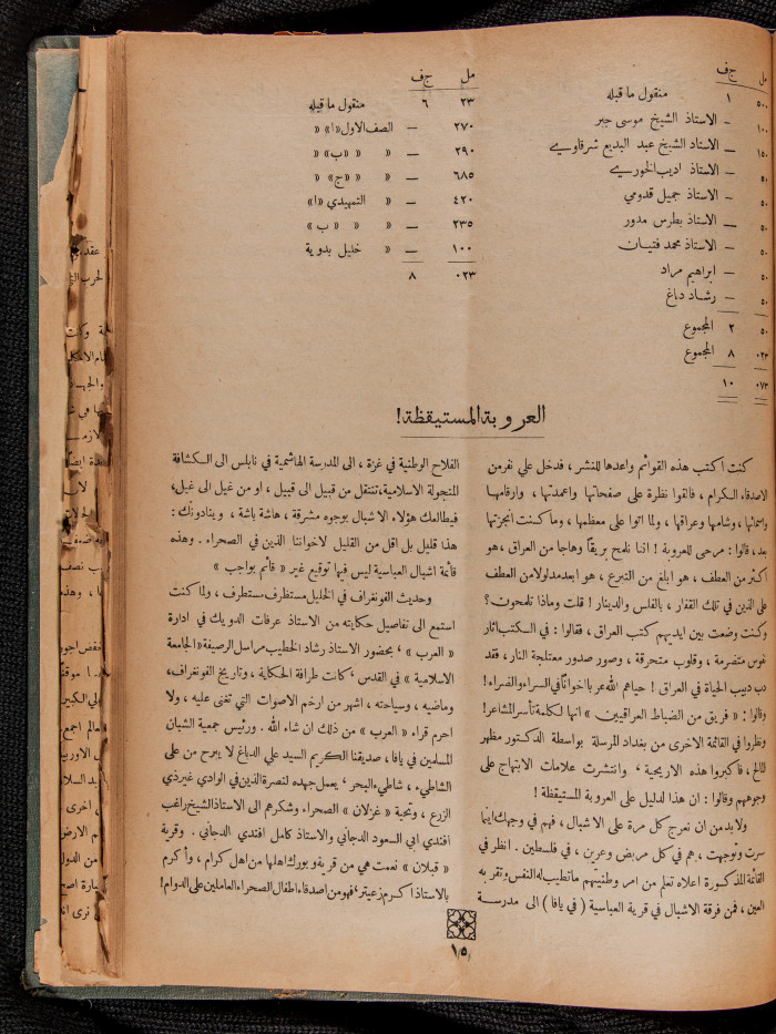 The 35th Issue of al-Arab Magazine, 6 May 1933 

