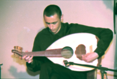 A Photograph of a Joint Performance by Sabreen Group and an American Band, 1995