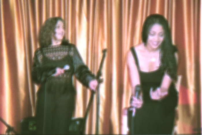 A Photograph of a Joint Performance by Sabreen Group and an American Band, 1995