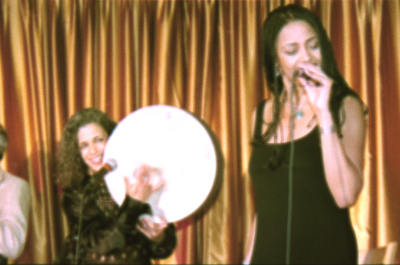 A Photograph of a Joint Performance by Sabreen Group and an American Band, 1995