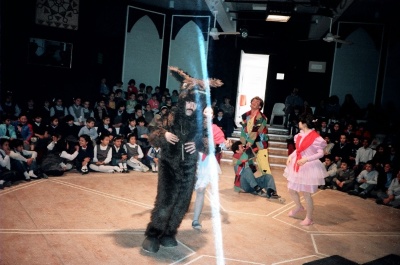 A Photograph of the Theatrical Performance "Al-Himar al-Ajib", the Popular Theatre Troupe, 1989