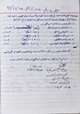 The Minutes of the Agricultural Committee Session No. 117 of 1996