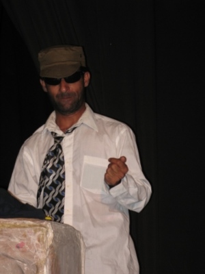 A Photograph of Mʿammar Saʿadeh the Theatrical Performance "Luʿbat ash-Shater", the Popular Theatre Troupe, 2008
