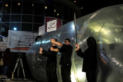 A Photograph of a Theatrical Performance by the Street Theatre Under the Supervision of the Popular Theatre Troupe, 2012
