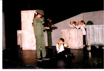 A Photograph of the Theatrical Performance "Al-Qafaṣ", the Popular Theatre Troupe, 2006 
