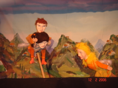 A Photograph of the Theatrical Performance "At-Taʾer al-Hazin", the Popular Theatre Troupe, 2006

