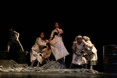 A Photograph of the Theatrical Performance "Khataya", the Popular Theatre Troupe, 2010
