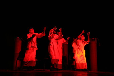 A Photograph of the Theatrical Performance "Khataya", the Popular Theatre Troupe, 2010
