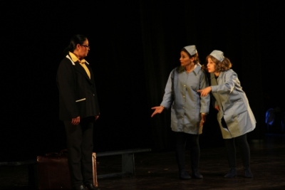 A Photograph of the Theatrical Performance "Usruq ʾAqal, Rajaʾn", the Popular Theatre Troupe, 2013
