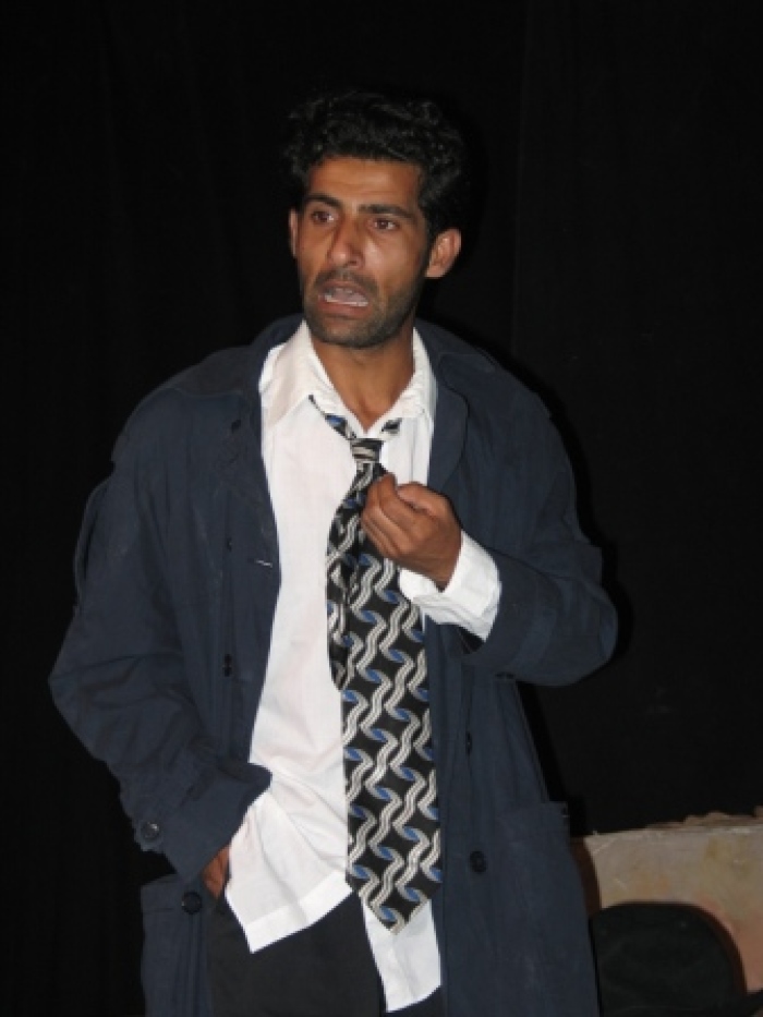 A Photograph of Mʿammar Saʿadeh the Theatrical Performance 