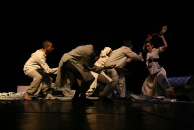 A Photograph of the Theatrical Performance "Khataya", the Popular Theatre Troupe, 2010
