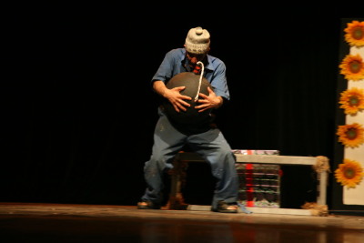 A Photograph of the Theatrical Performance "Khataya", the Popular Theatre Troupe, 2010
