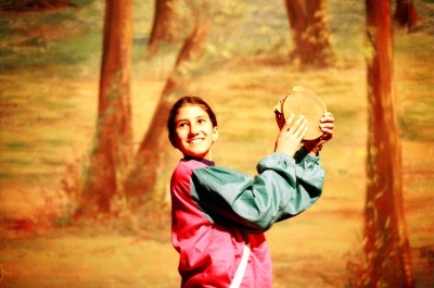 A Photograph of the Theatrical Performance "Qarqush Wal-Musiqa", the Popular Theatre Troupe, 1998