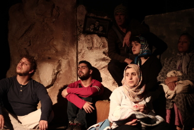 A Photograph of the Theatrical Performance "Rihlat abu al-Khaizaran", the Popular Theatre Troupe, 2016
