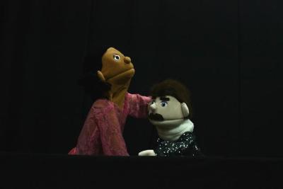 A Photograph of the Theatrical Performance "Aṣfura Wa Jaradah", the Popular Theatre Troupe, 2015
